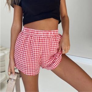 Red Gingham Women's Shorts